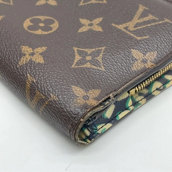 LV STEPHEN SPROUSE Insolite monogram leopard interior wallet only green one left - Picture 6 of 10